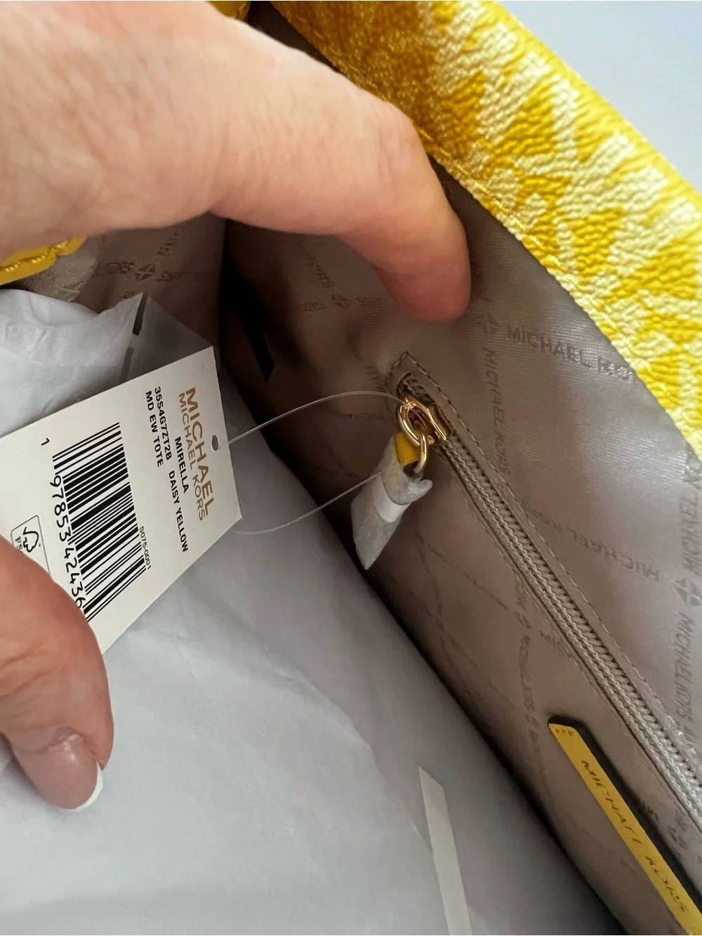 MICHAEL KORS Yellow Ombre Logo Tote